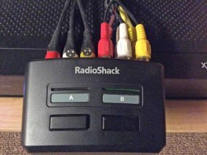 Picture of the Radio Shack 15312 Audio Video AB Switch, Top View.