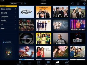 Picture of the Browse Shows Screen, as seen on the iOS app for the Tivo DVR. 