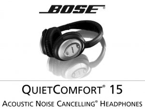 Picture of the Bose QC-15 Acoustic Noise Cancelling Headphones, stock photo.