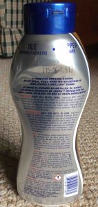 Picture of a 26 ounce bottle of Bar Keepers Friend® (BKF) Soft Cleanser, back view.