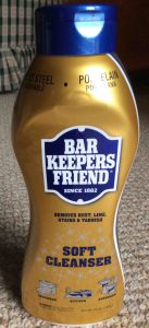 Picture of a 26 ounce bottle of Bar Keepers Friend® (BKF) Soft Cleanser, front view.