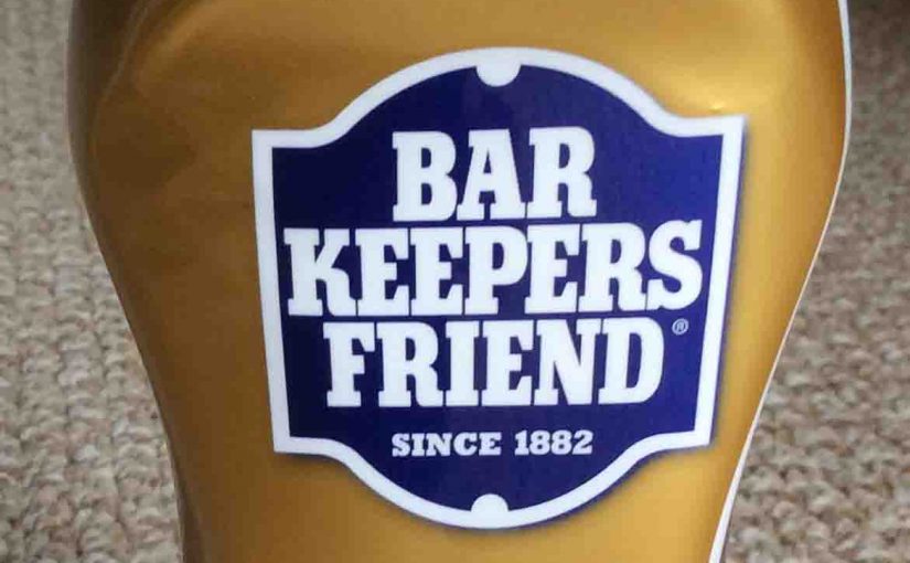 Picture of a 26 ounce bottle of Bar Keepers Friend (BKF) Soft Cleanser, front view.