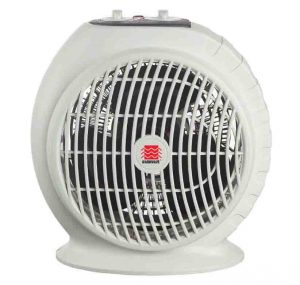 Picture of the WarmWave 1500 Watt Portable Fan Heater, front view. Electric heat pros and Cons.