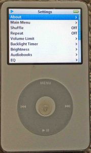 Picture of the video player, displaying its Settings menu.