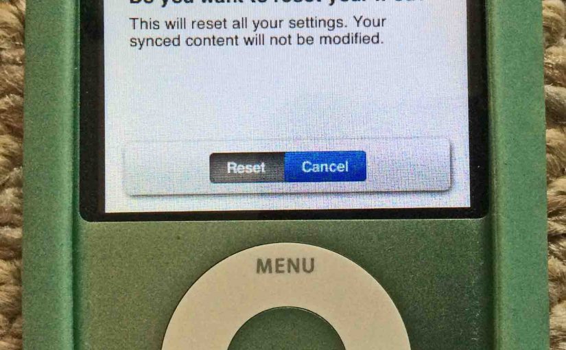 iPod Nano 3 Reset Instructions