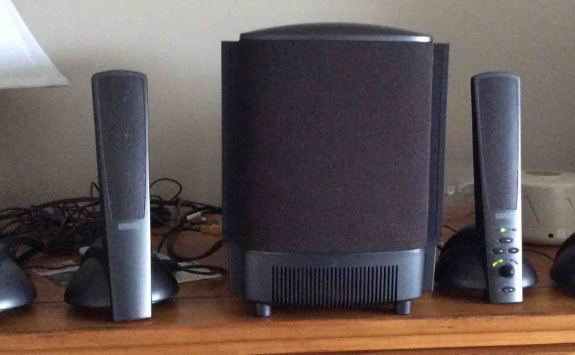 Picture of the Altec Lansing ATP5 Multimedia Computer Speakers, Front View