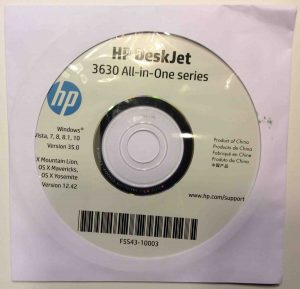 Picture of the printer software disc, version 35.0, top view.