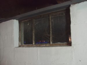 Picture of the old basement window 3 to be replaced.