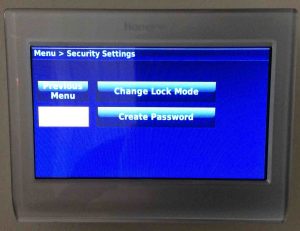 Picture of the -Security Settings- screen.