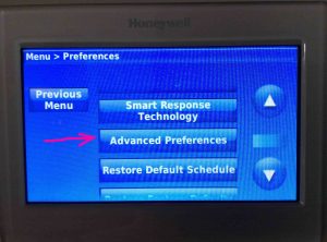 Picture of the -Preferences- page, showing the -Advanced Preferences- button.