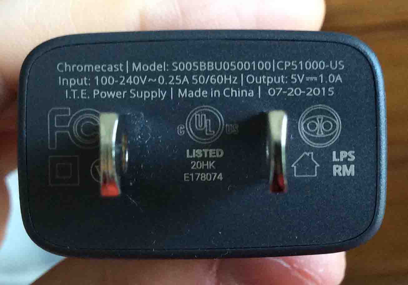diskret mirakel Bore Chromecast Audio Power Supply Specs - Tom's Tek Stop