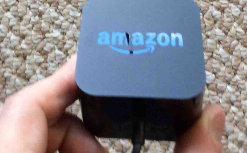 Picture of the Amazon Echo 2nd gen Alexa smart speaker power adapter, logo side view.