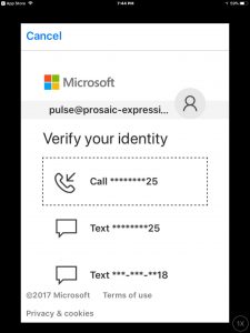 Picture of the app displaying its -Verify Identity- screen.