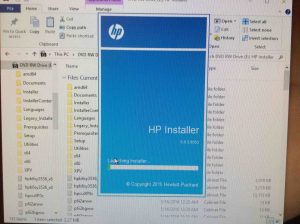 Picture of the HP Color Laserjet Pro MFP M477 driver installer loading.
