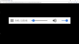 Screenshot of the Google Chrome browser on a PC, during play of a local audio file.
