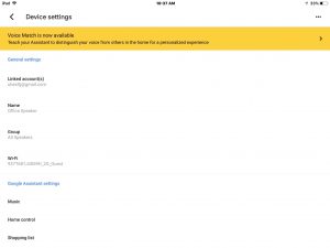Screenshot of the -Device Settings- screen, top of that page.