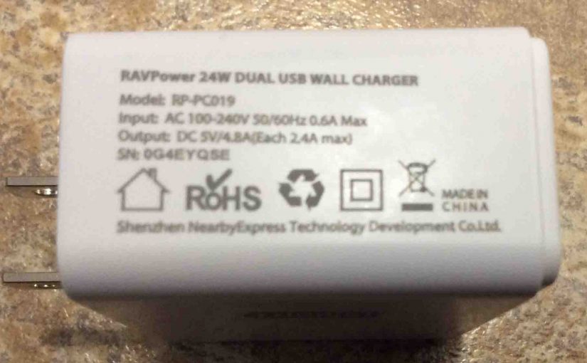 RAVPower 24w Wall Charger Review, USB, Dual Port
