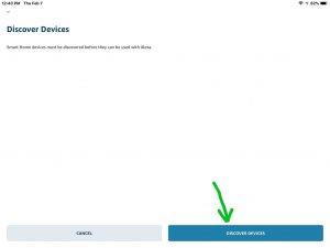Screenshot of the -Discover Devices- page. showing the -Discover Devices- button.