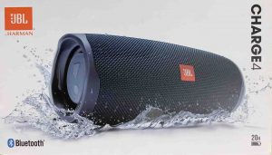 Picture of the JBL Charge 4 packaging, front view.