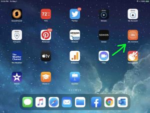 Screenshot of the iPadOS Home page, with the JBL Connect app highlighted.