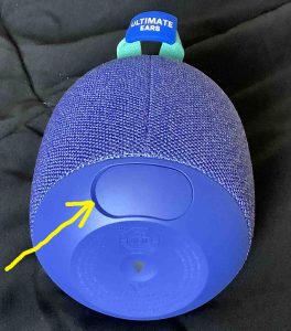 Back view of the Ultimate Ears Wonderboom 2 speaker with its closed port door highlighted.