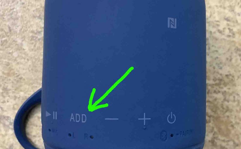 Sony XB 10 Add Button
