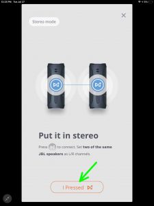 The app, showing the -Stereo Mode- page.