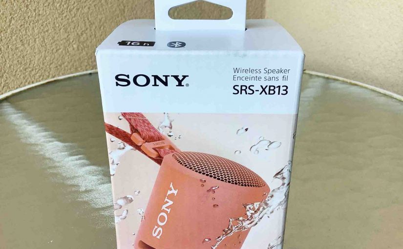 Front view of the Sony SRS XB13 speaker box.