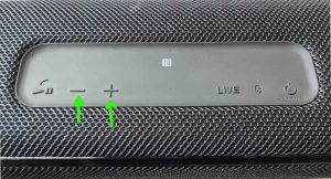 Picture of the Volume buttons. Sony XB41 Buttons Explained.