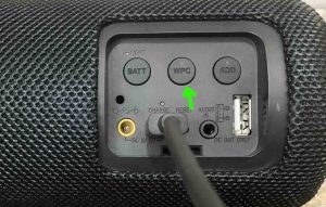 Picture of the WPC button on the Sony XB41.