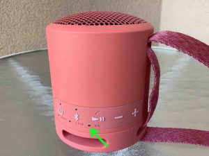 Picture of the microphone on the Sony SRS XB13 speaker.