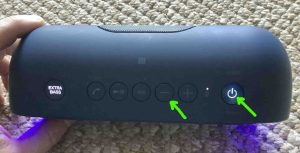 Picture of the Volume-DOWN and Power buttons.