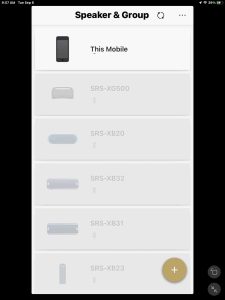 Screenshot of the app showing the devices list page with no devices currently connected to it.