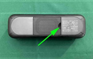 Picture of the ports door tightly closed on the Sony XB30 wireless speaker.