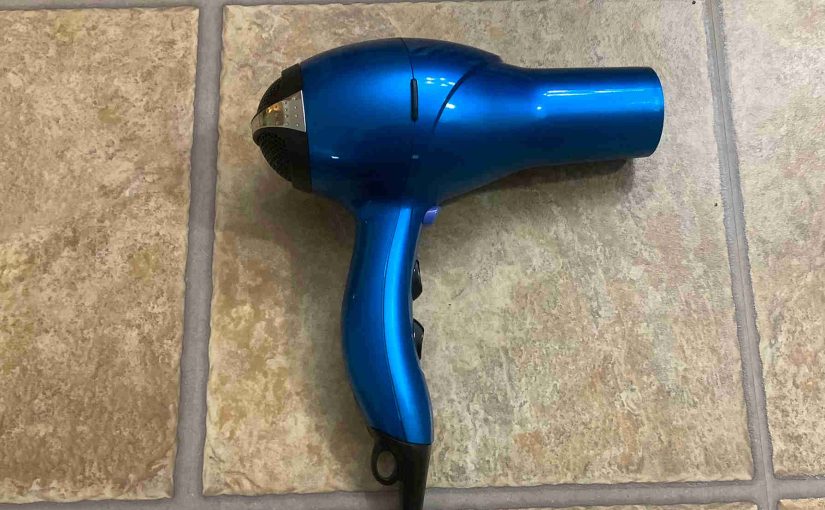 Picture of the left side of the Conair Infinity Pro hairdryer.